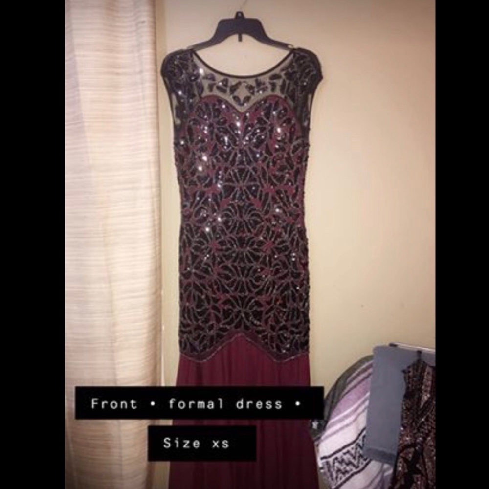 Burgundy formal dress